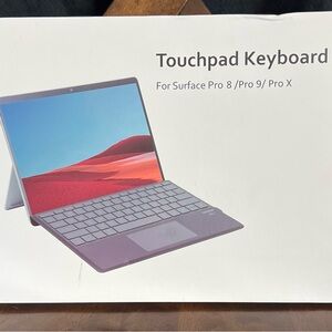 Sleek Gray Touchpad Keyboard for Surface Pro